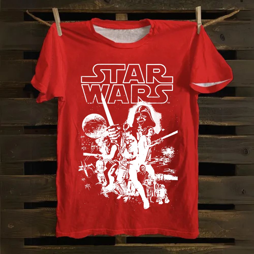 Unisex Vintage  Star Wars Movie Cotton T-Shirt