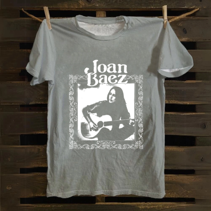 Unisex Vintage Joan Baez Singer Cotton T-Shirt
