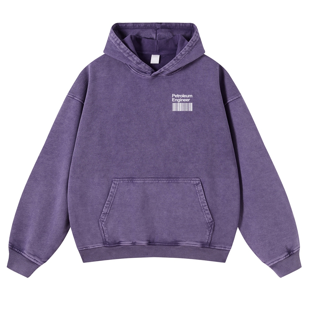 Petroleum Engineer Casual Washed Hoodie