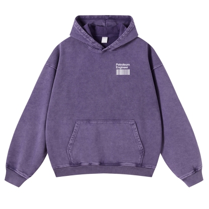 Petroleum Engineer Casual Washed Hoodie