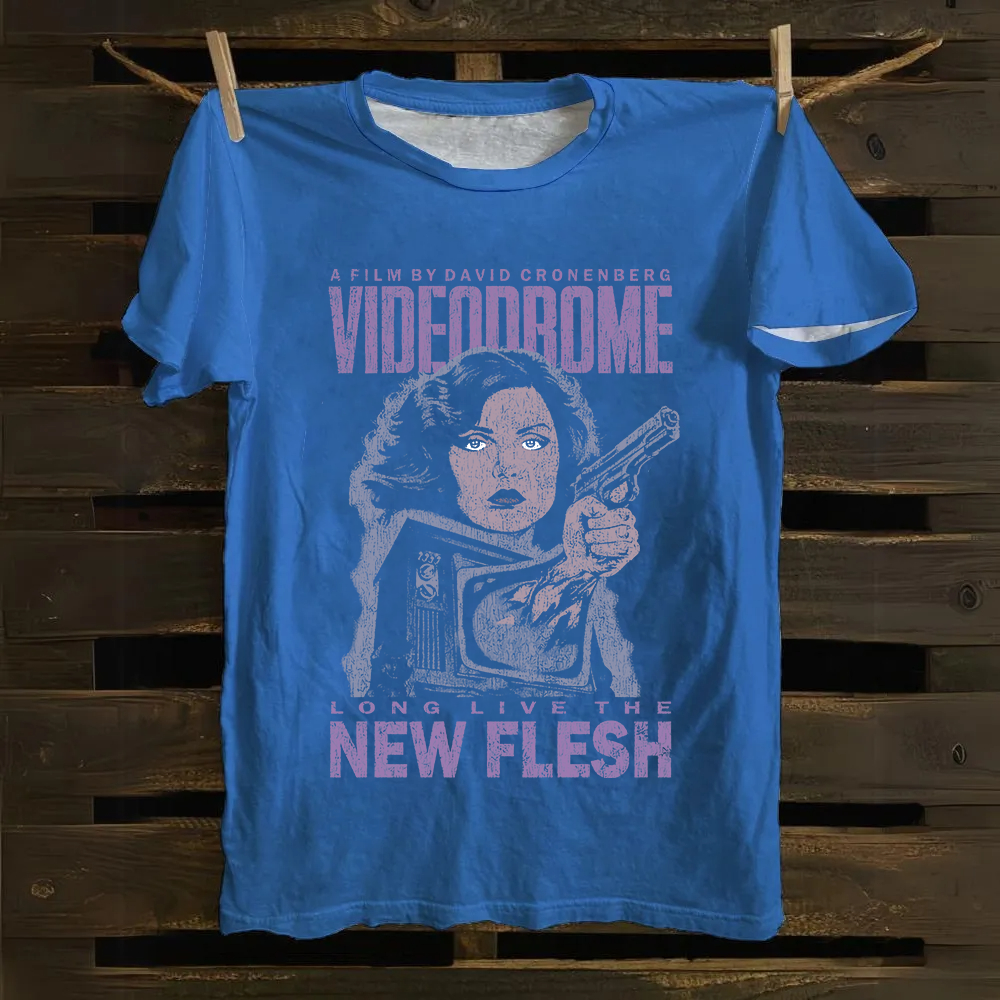 Unisex Vintage Videodrome cotton T-Shirt