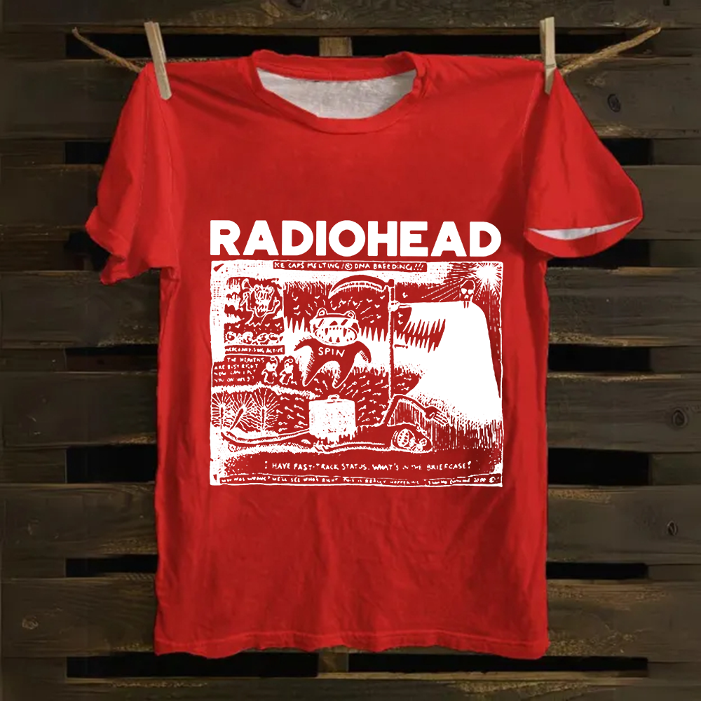 Unisex Cotton Radiohead Rock Band T-Shirt