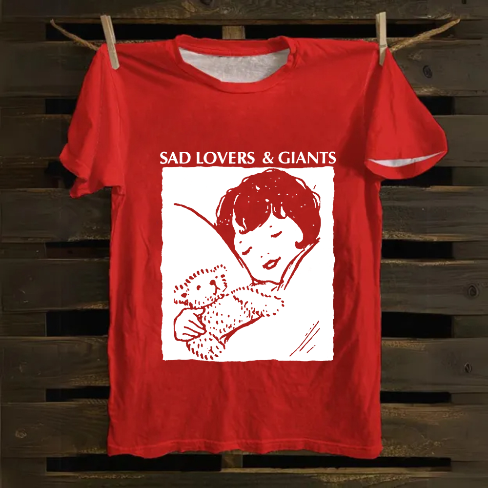 Unisex Vintage  Sad Lovers & Giants Rock Band Cotton T-Shirt