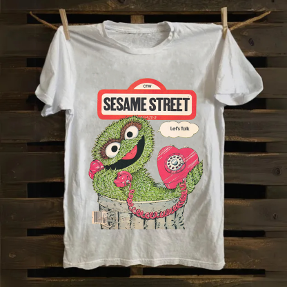 Ttalk Dirty Illustration Printed Cotton T-Shirt