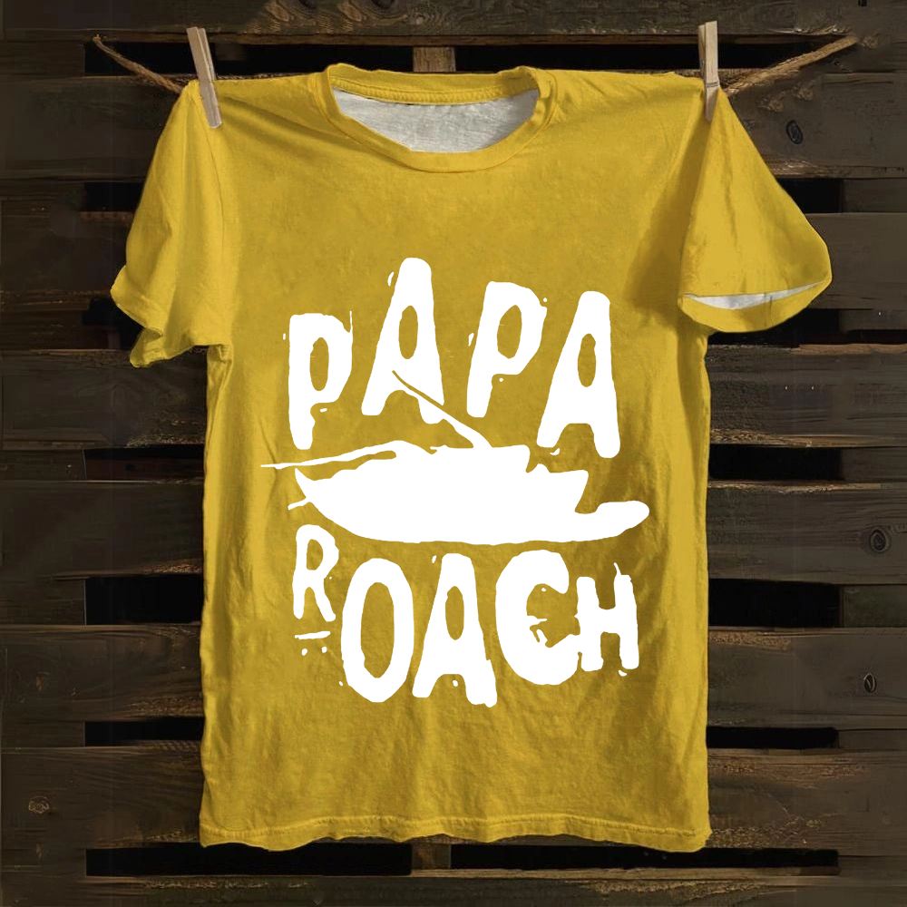 Unisex Vintage Papa Roach Rock Band  Cotton T-Shirt
