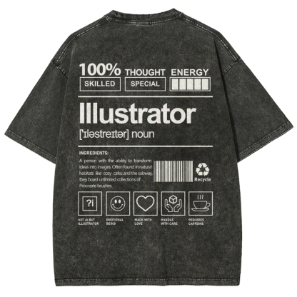Illustrator Unisex Fit Washed T-Shirt