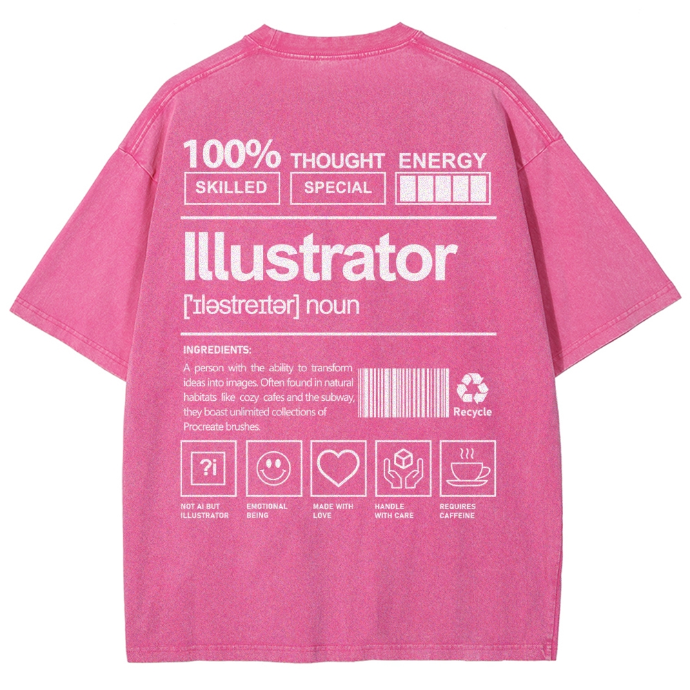 Illustrator Unisex Fit Washed T-Shirt