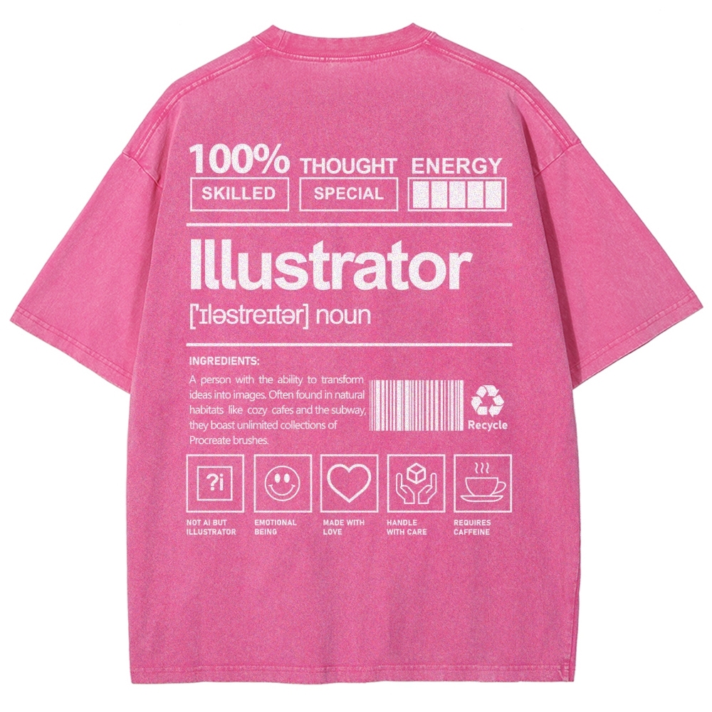 Illustrator Unisex Fit Washed T-Shirt