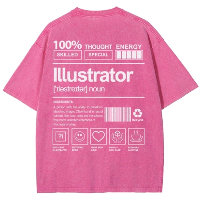 Illustrator Unisex Fit Washed T-Shirt