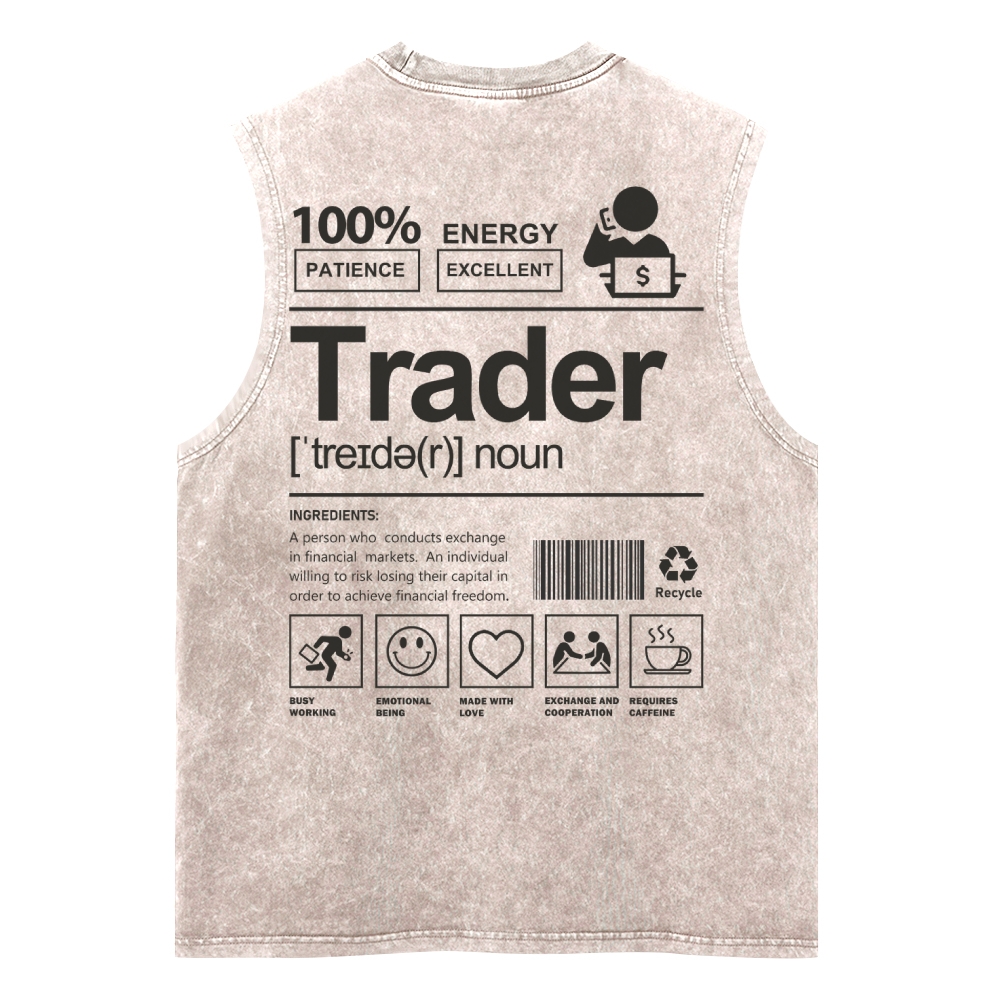 Trader Unisex Washed Tank Top