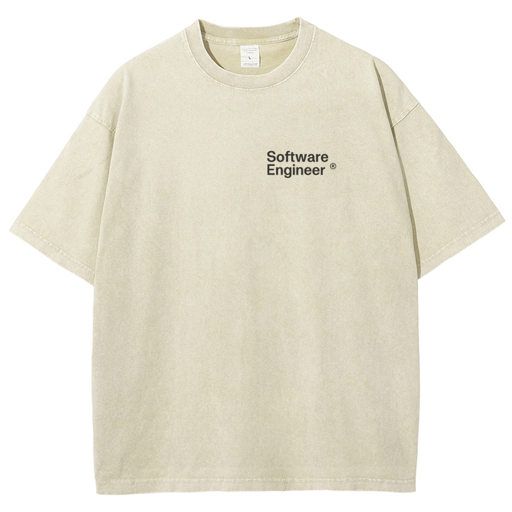 Software Engineer Unisex Fit Washed T-Shirt