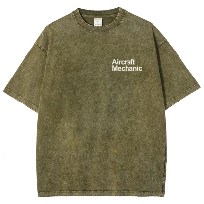 Aircraft Mechanic Unisex Fit Washed T-Shirt