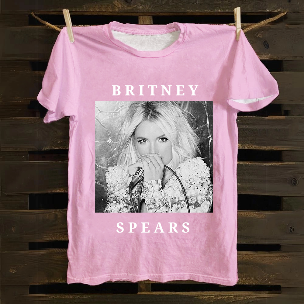 Unisex Vintage  Britney Spears Cotton T-Shirt