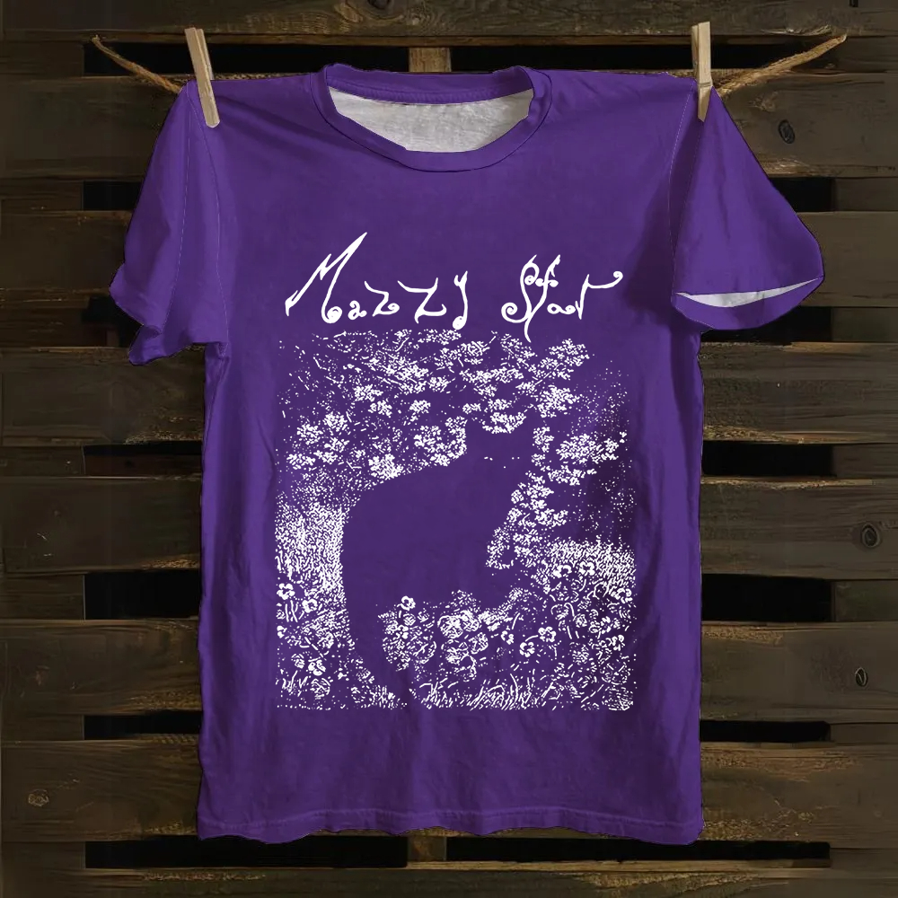 Unisex Vintage  Mazzy Star Band Cotton T-Shirt