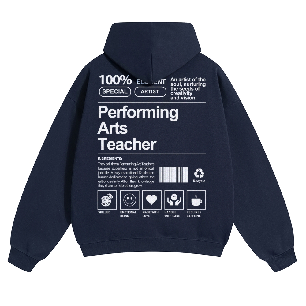 Performing Arts Teacher Solid Color Hoodie