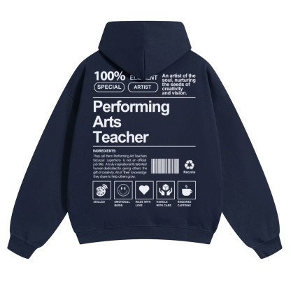 Performing Arts Teacher Solid Color Hoodie