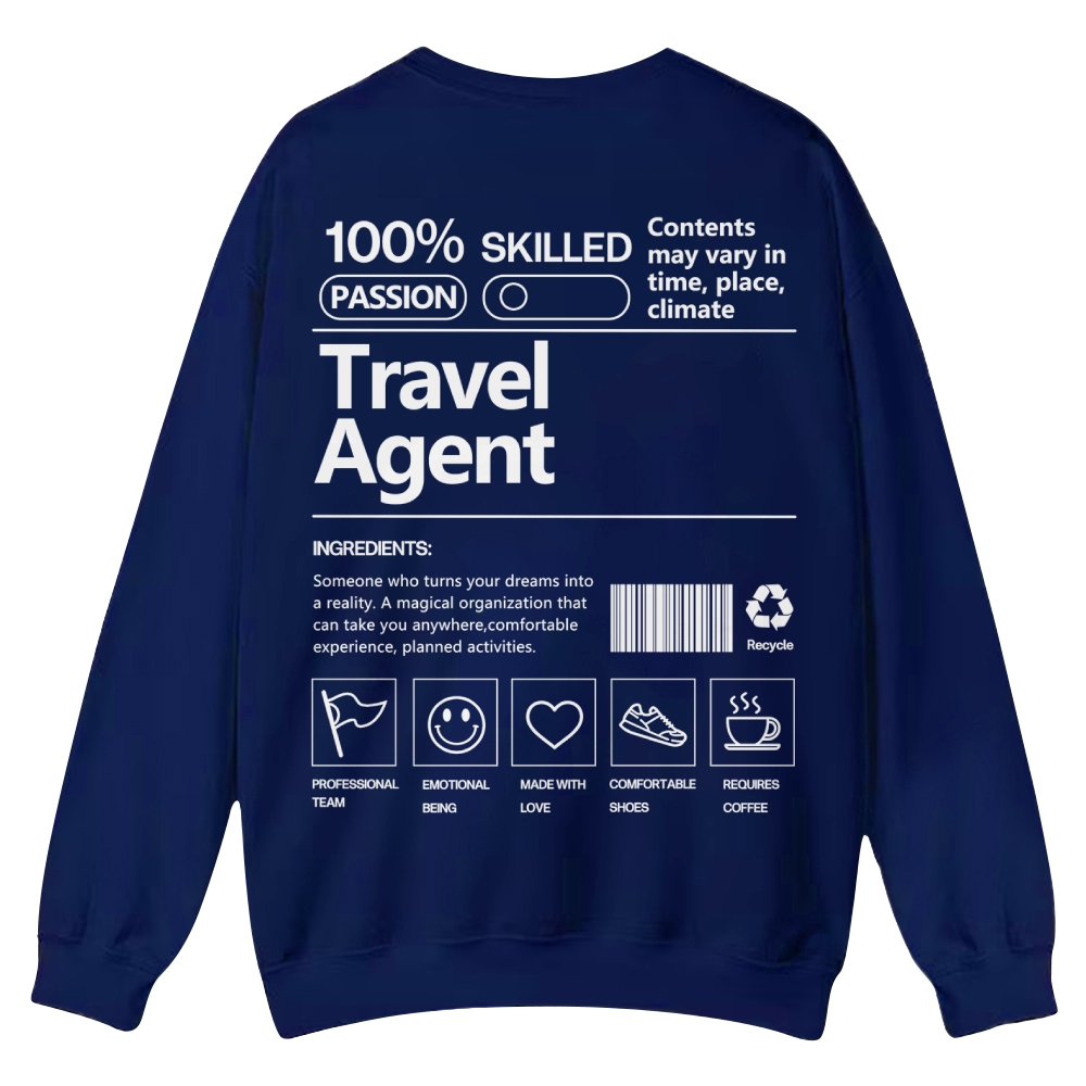 Travel Agent Casual Crewneck Sweatshirt