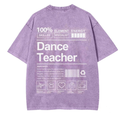 Dance Teacher Unisex Fit Washed T-Shirt wearishow