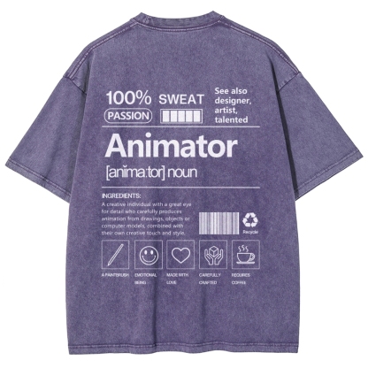 Animator Unisex Fit Washed T-Shirt
