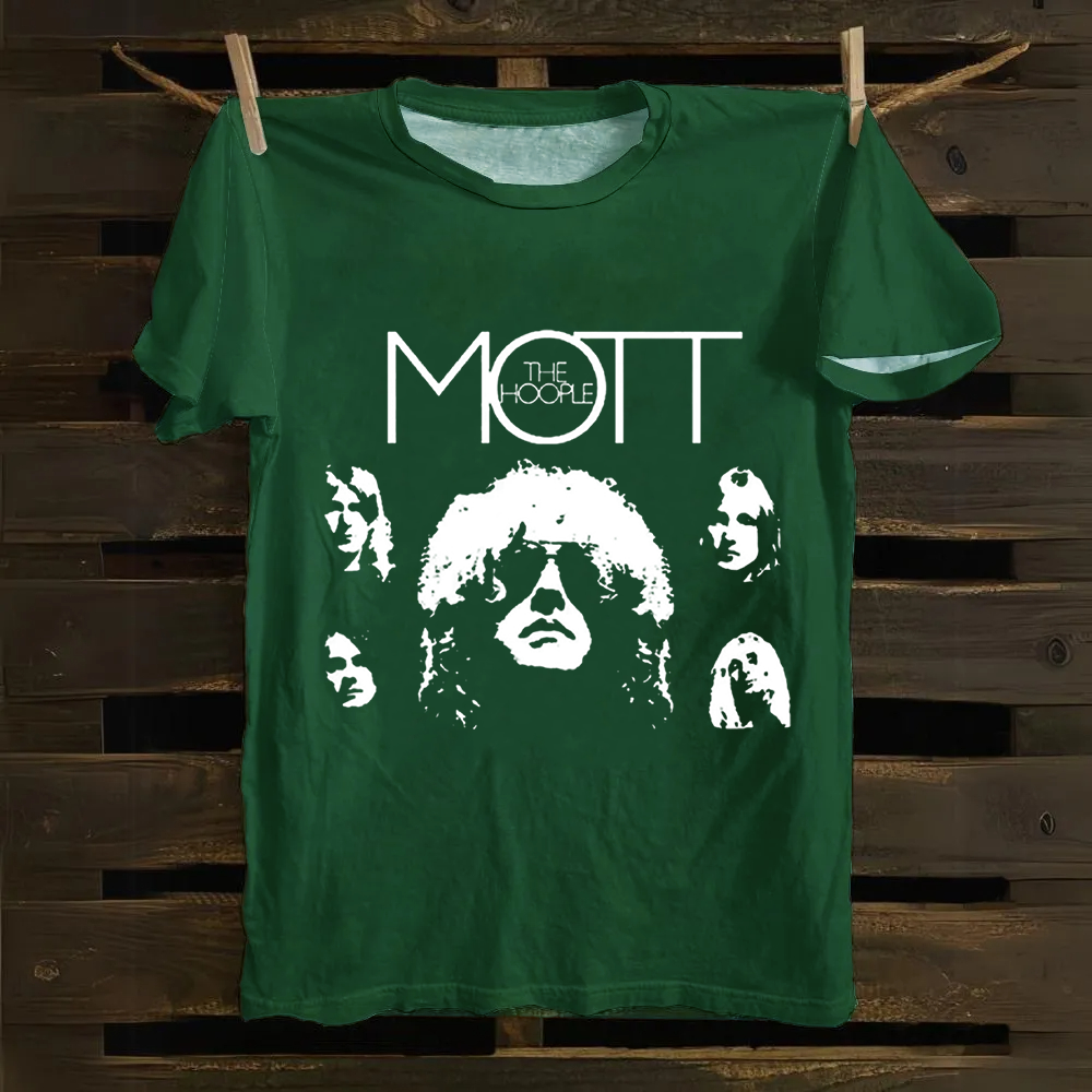 Unisex Vintage  Mott The Hoople Band Cotton T-Shirt