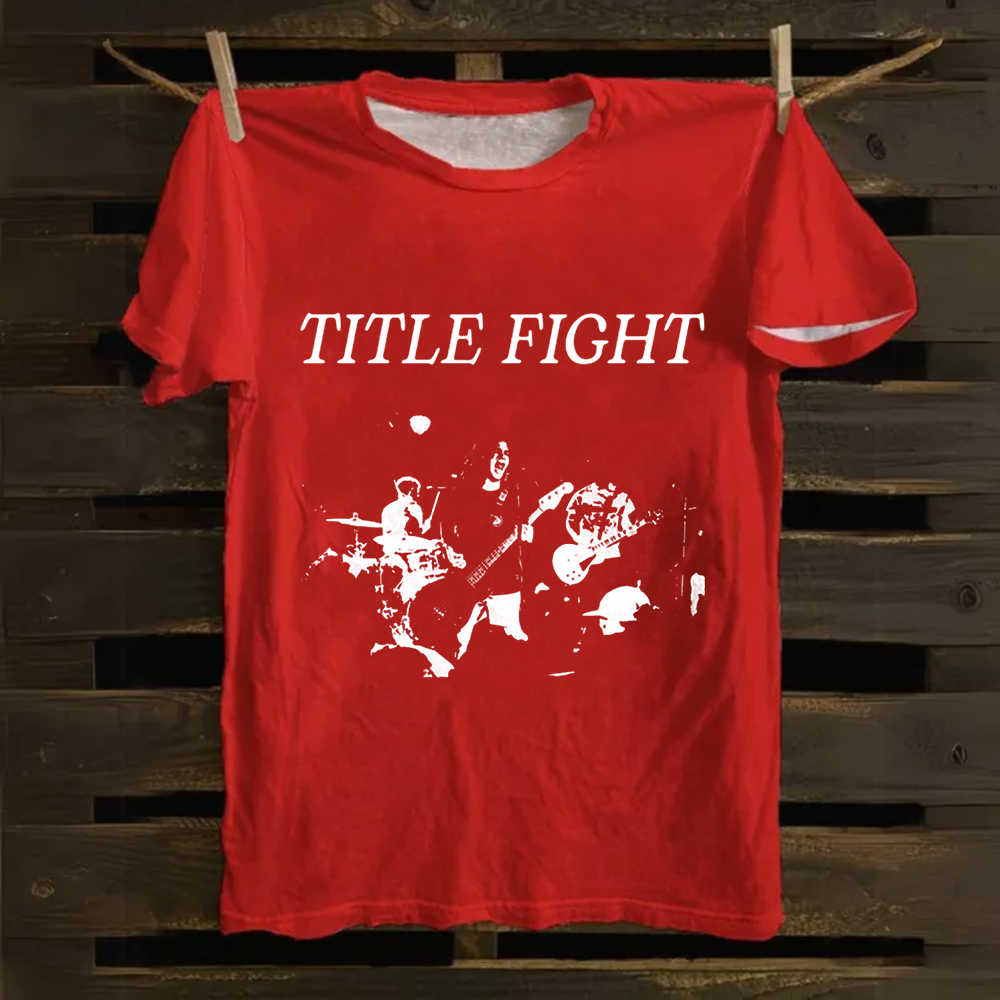 Unisex Vintage Title Fight Band Cotton T-Shirt