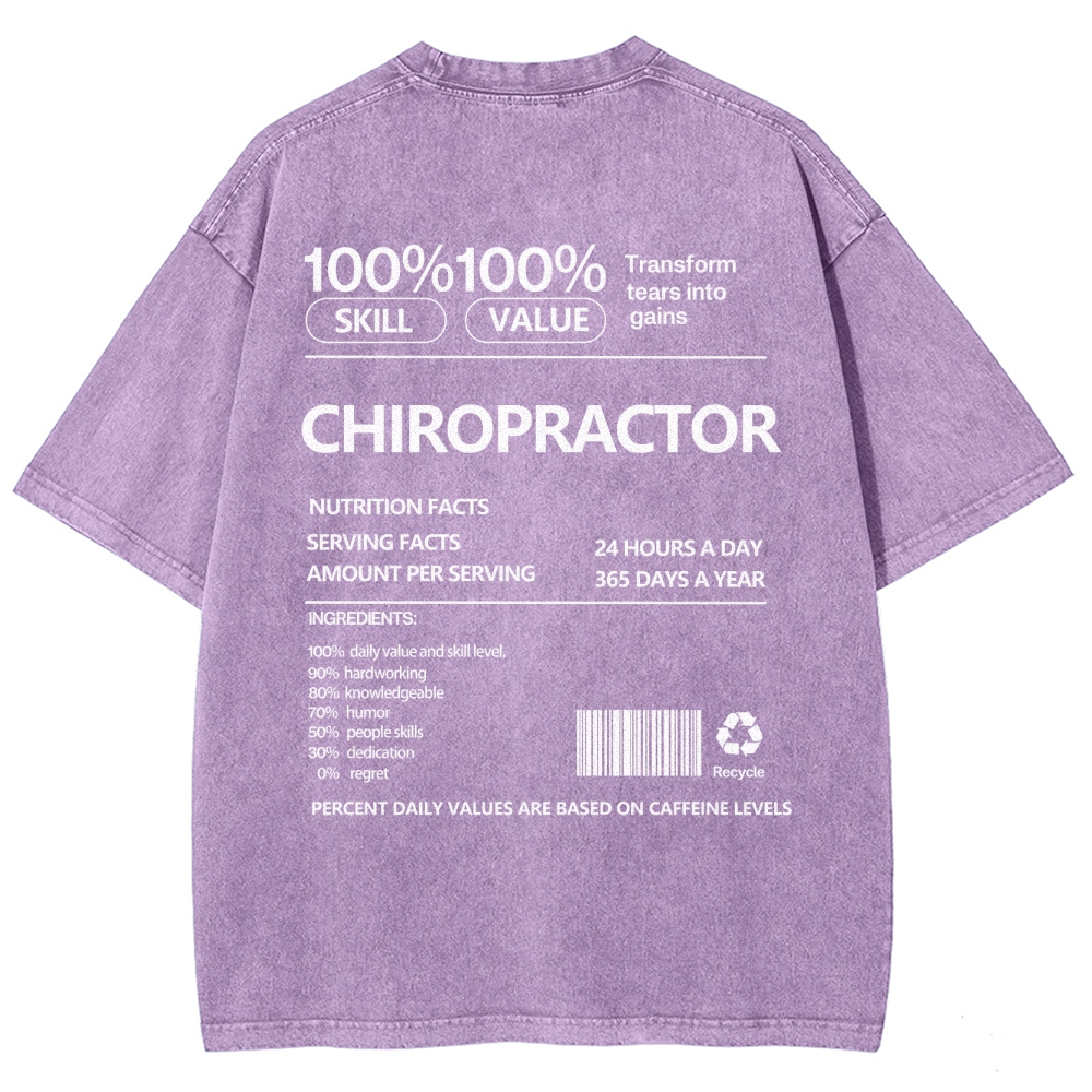 CHIROPRACTOR Unisex Fit Washed T-Shirt