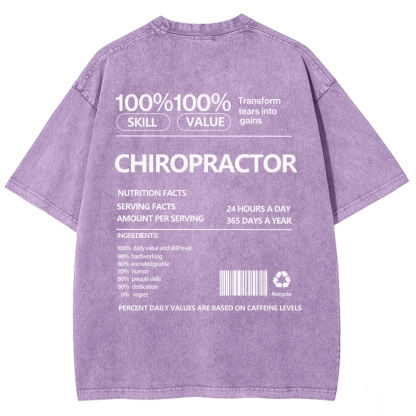 CHIROPRACTOR Unisex Fit Washed T-Shirt