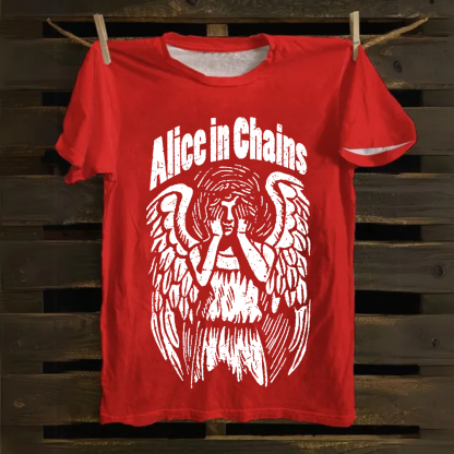 Unisex Vintage Cotton Alice In Chains T-Shirt