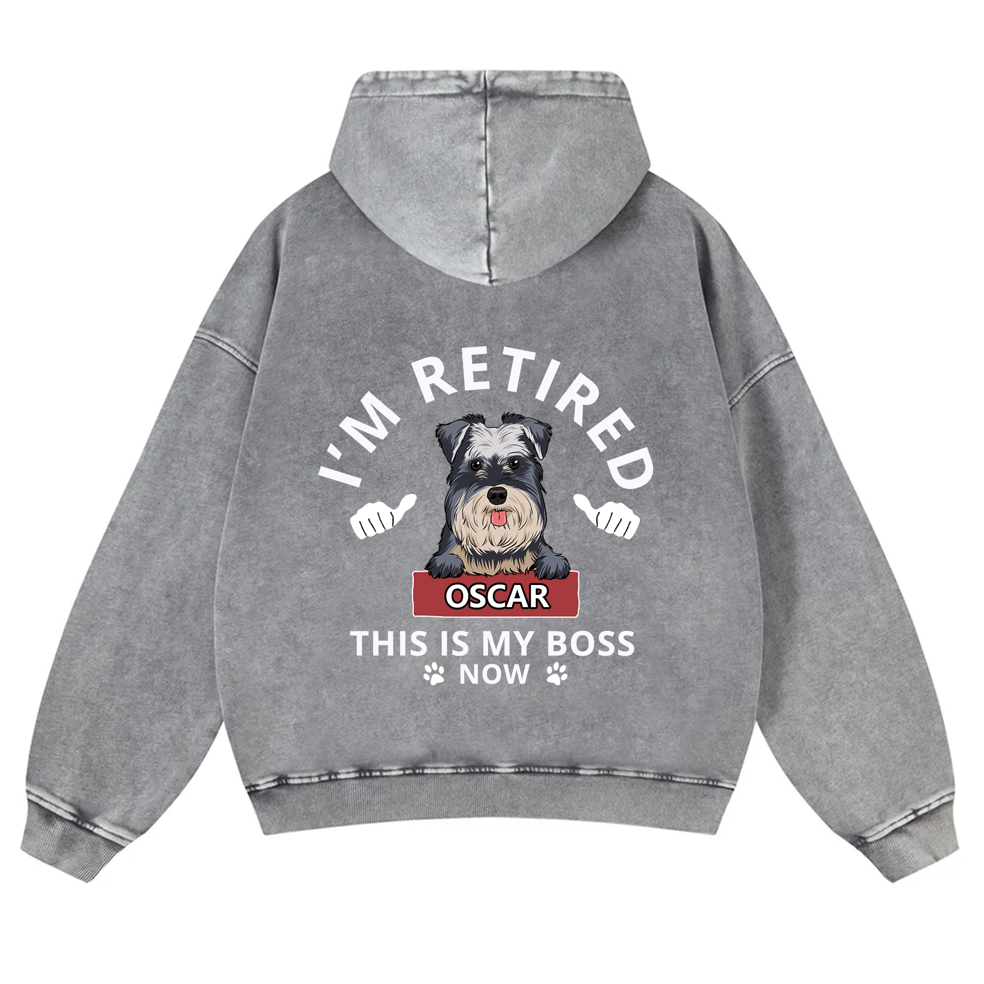 This Is My Boss - Personalized Custom Unisex Washed Hoodie