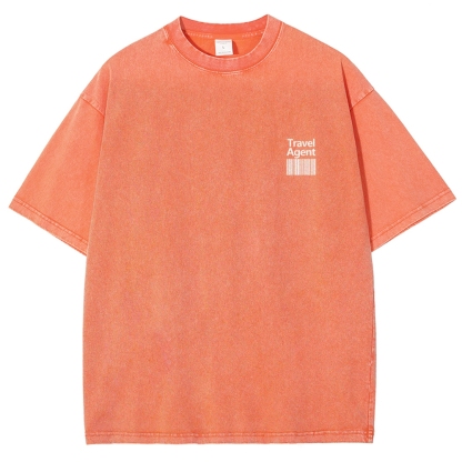 Travel Agent Unisex Fit Washed T-Shirt