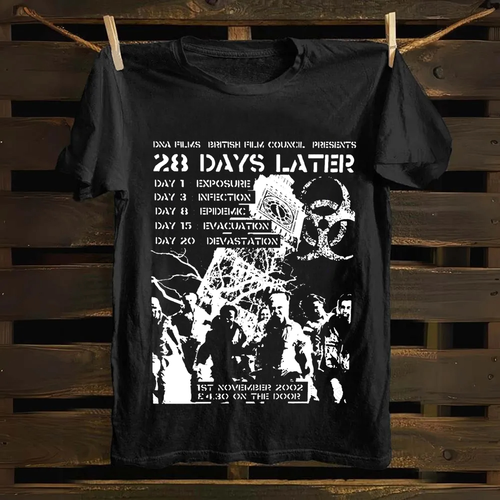 Unisex Vintage 28 Days Later Horror Movie  Cotton T-Shirt