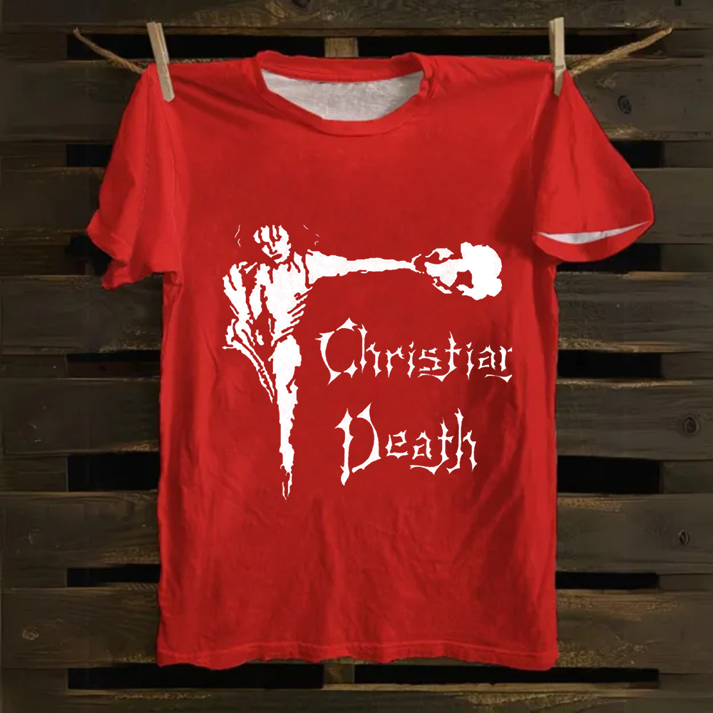 Unisex Vintage Christian Death Rock Band Cotton T-Shirt