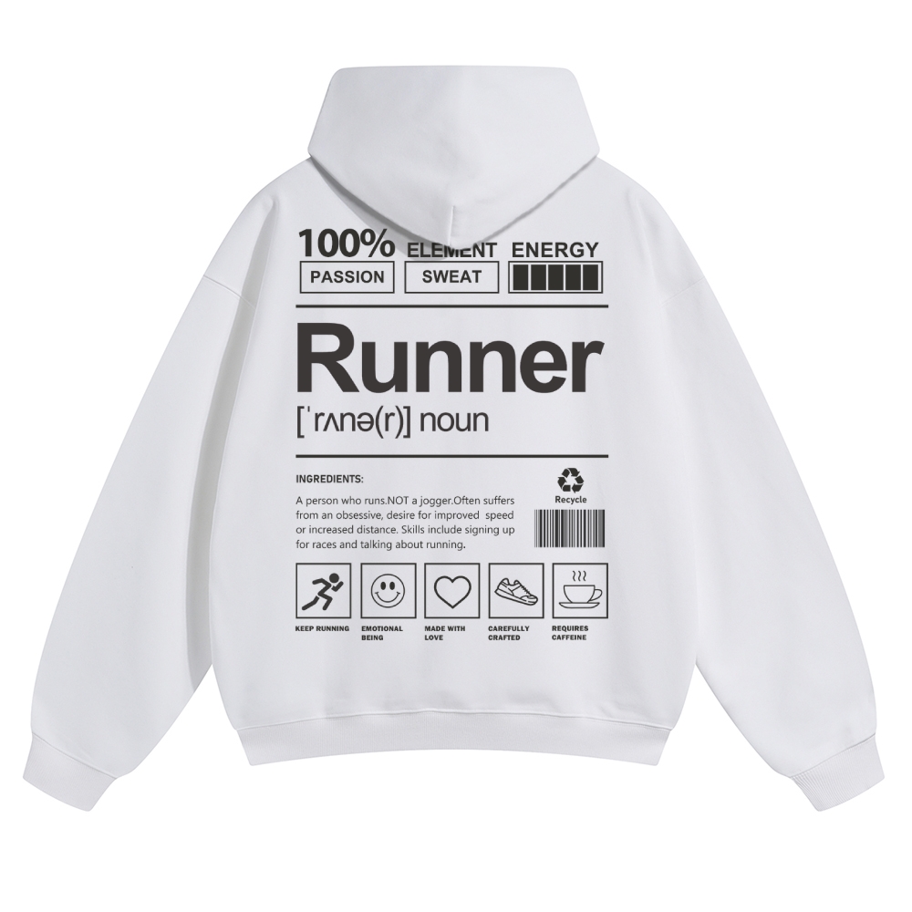 Runner Solid Color Hoodie