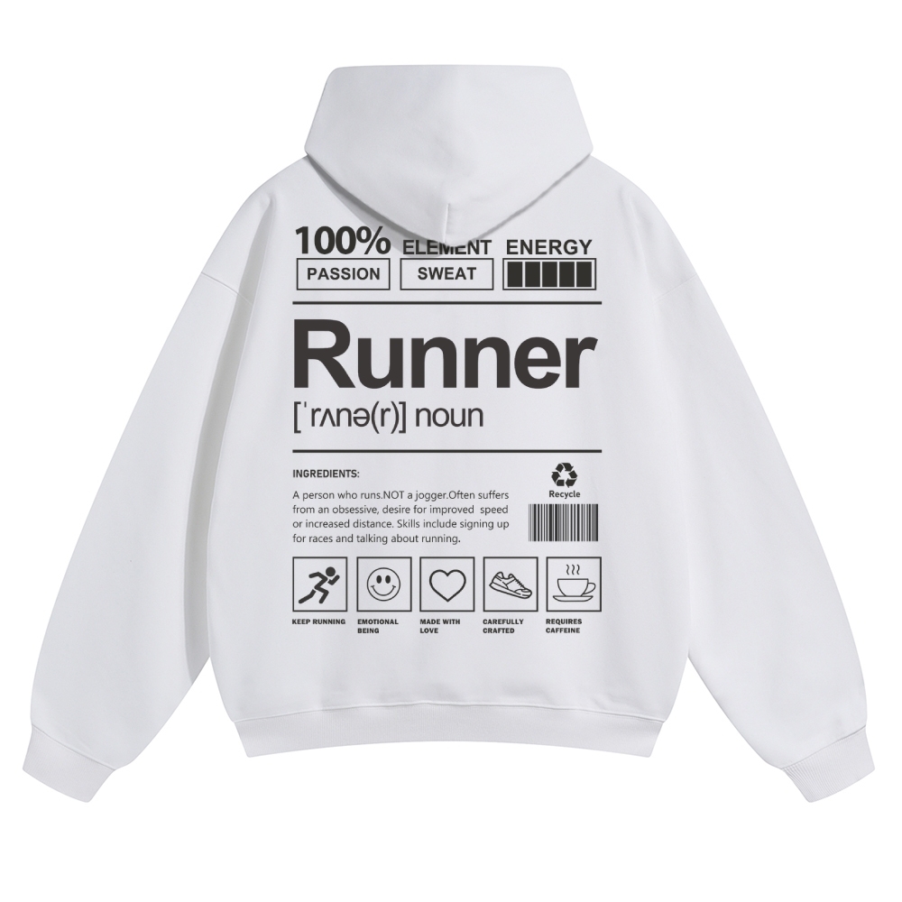 Runner Solid Color Hoodie