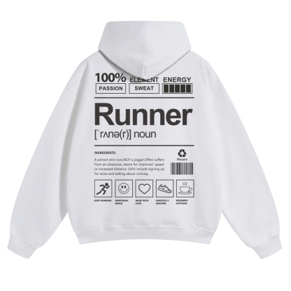 Runner Solid Color Hoodie
