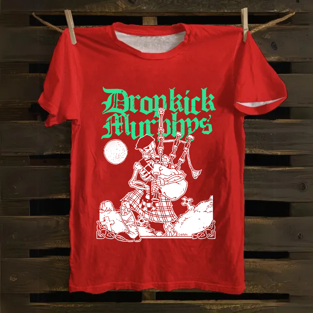 Unisex Vintage Dropkick Murphys Band Cotton T-Shirt