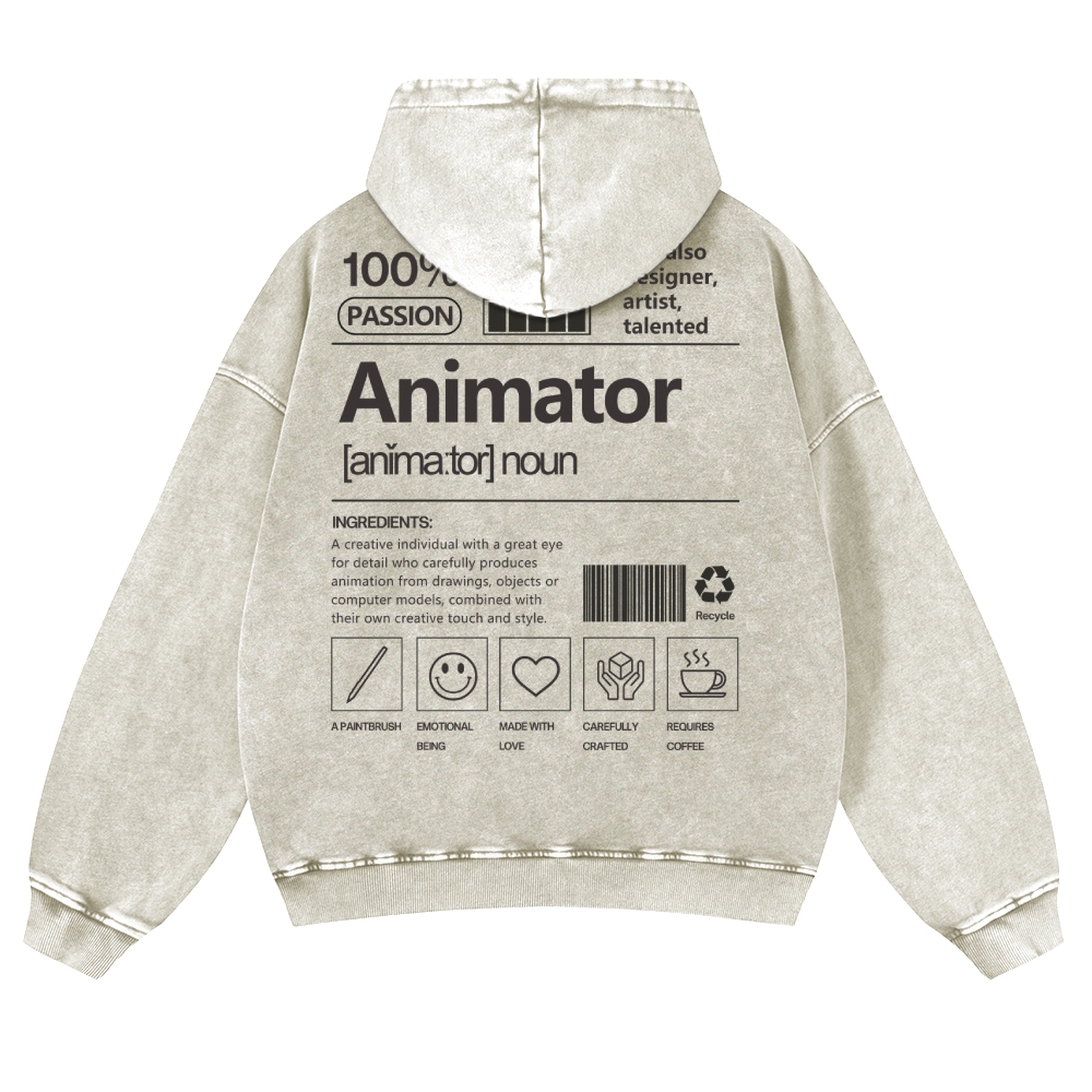 Animator Casual Washed Hoodie