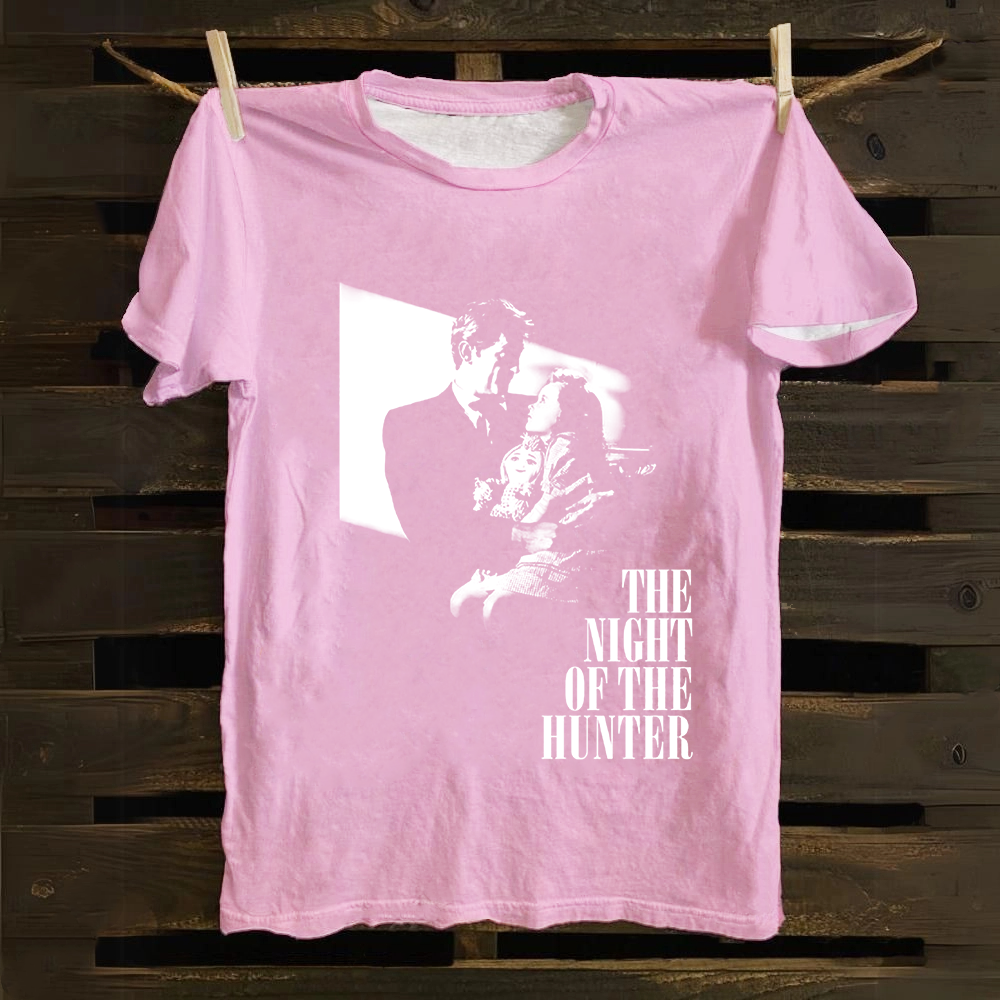 Unisex Vintage  The Night of the Hunter Horror Movie Cotton T-Shirt