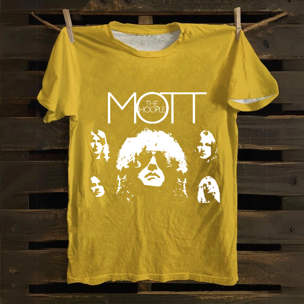 Unisex Vintage  Mott The Hoople Band Cotton T-Shirt
