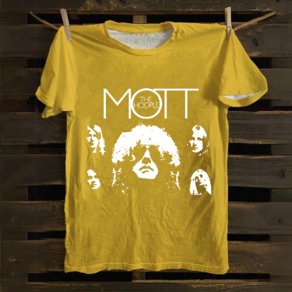 Unisex Vintage  Mott The Hoople Band Cotton T-Shirt