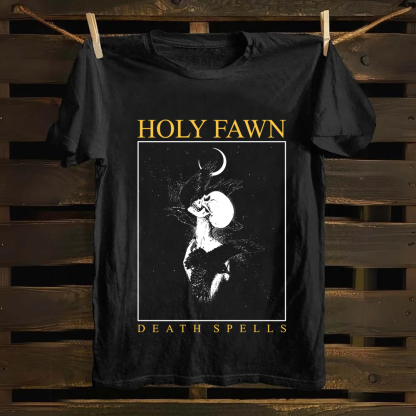 Unisex Vintage Holy Fawn Band Cotton T-Shirt