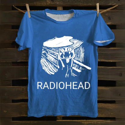 Unisex Vintage  Radiohead Band  Cotton T-Shirt