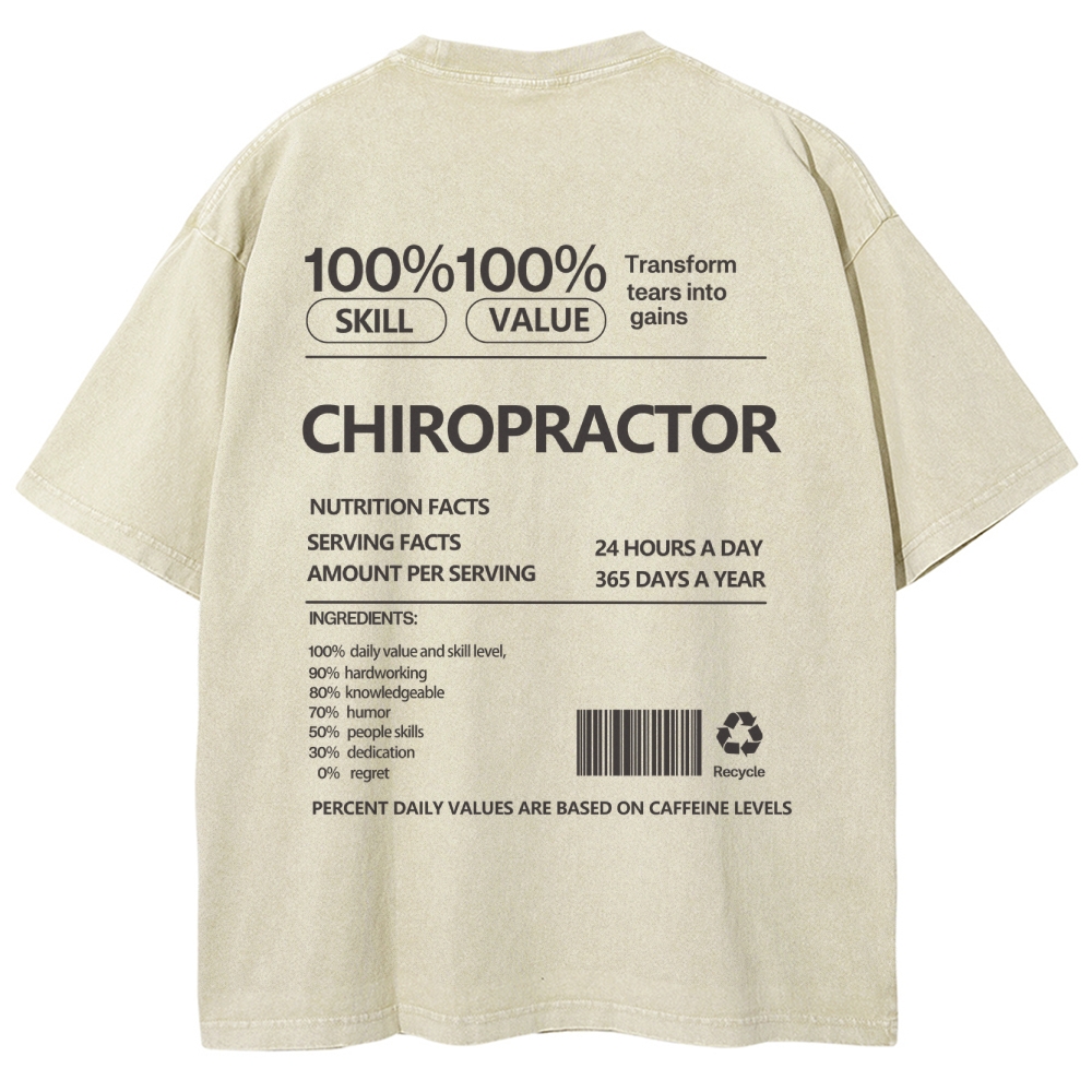 CHIROPRACTOR Unisex Fit Washed T-Shirt