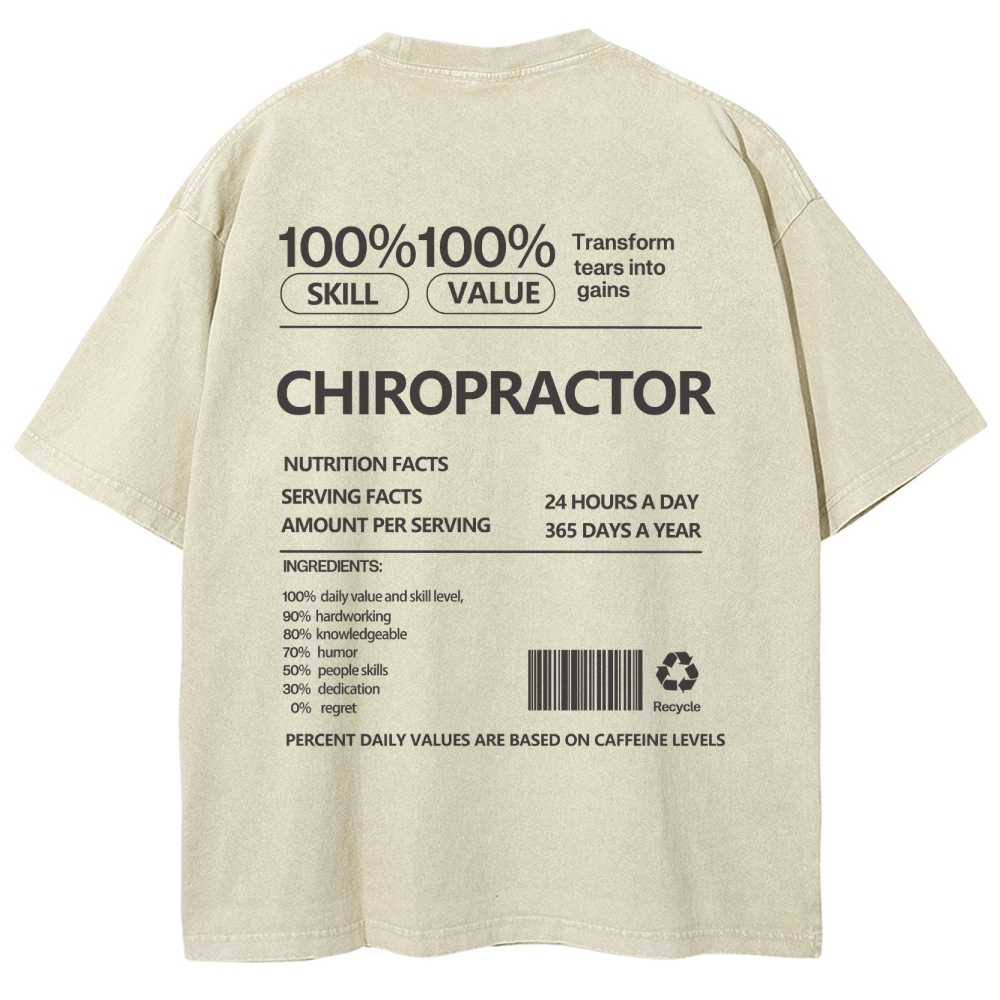 CHIROPRACTOR Unisex Fit Washed T-Shirt
