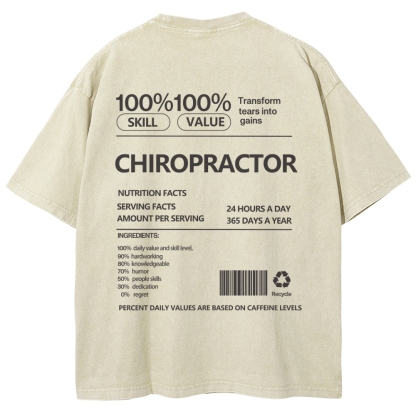 CHIROPRACTOR Unisex Fit Washed T-Shirt