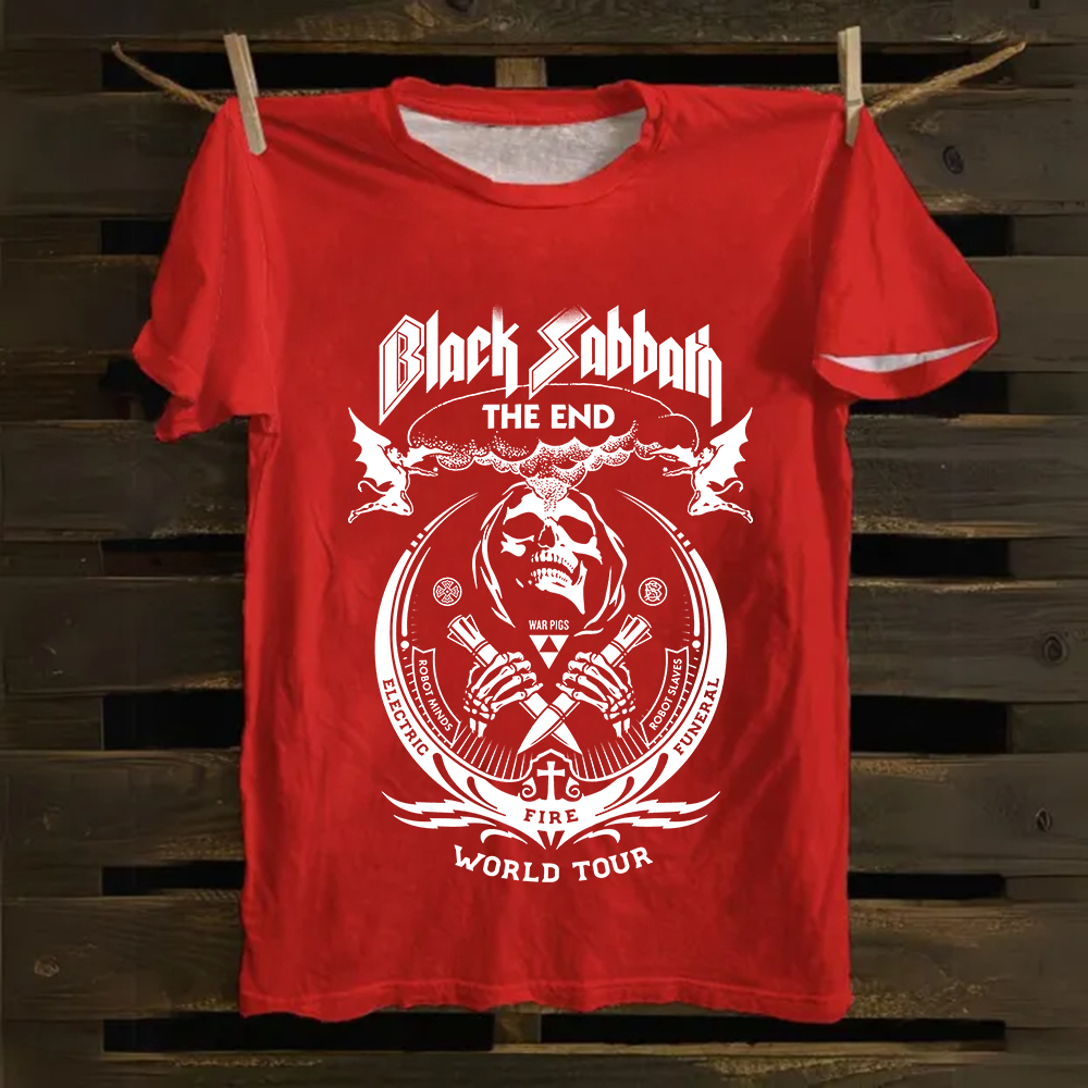 Unisex Vintage Black Sabbath cotton T-Shirt