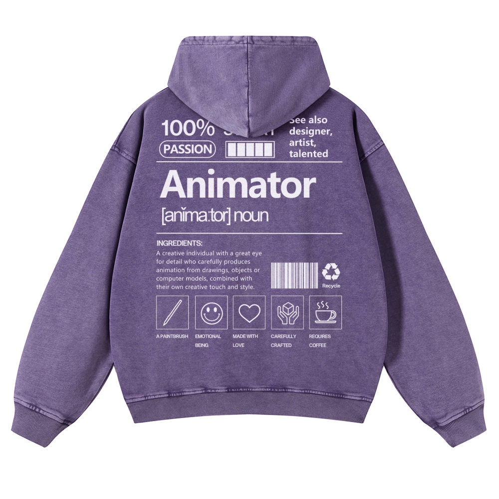 Animator Casual Washed Hoodie