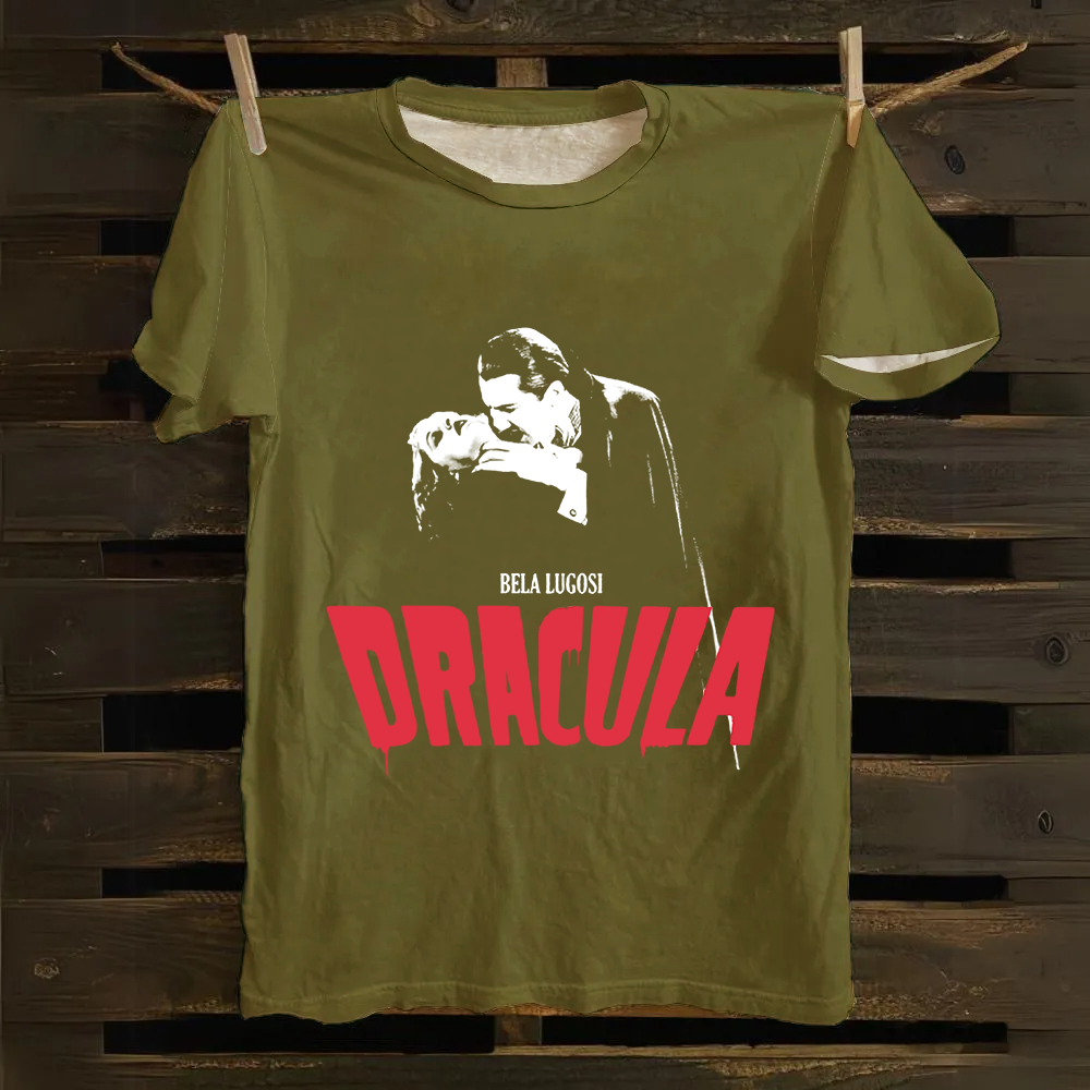 Unisex Vintage Dracula vampire horror movie Cotton T-Shirt