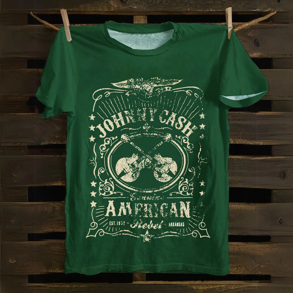 Unisex Vintage Johnny Cash Cotton T-Shirt