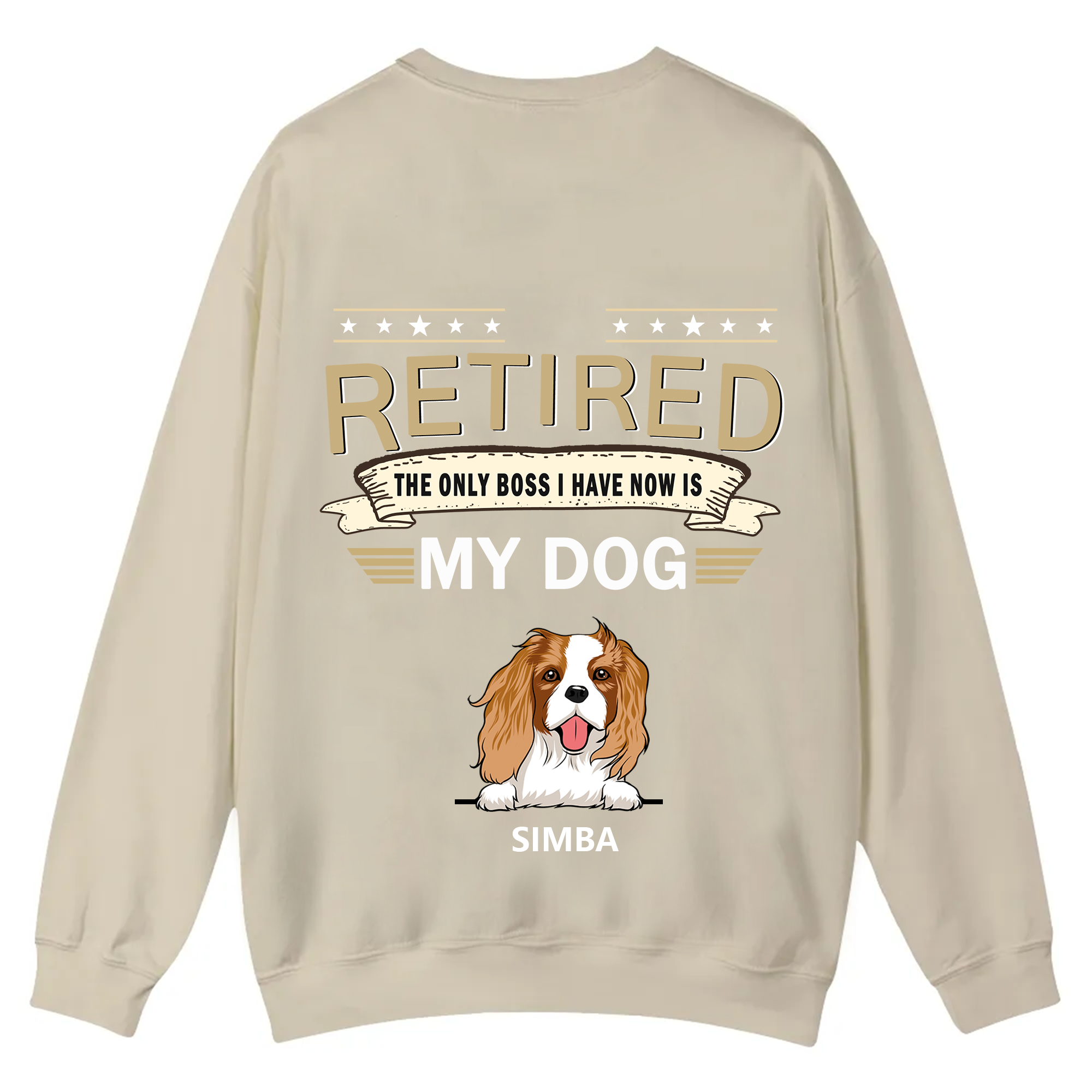 The Only Boss I Have - Personalized Custom Unisex Casual Crewneck Sweatshirt